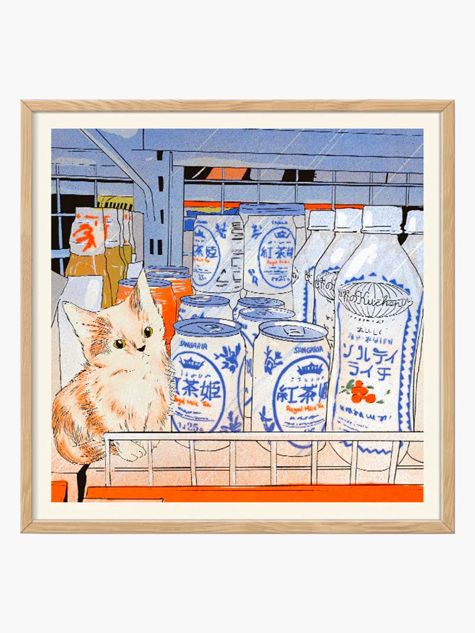 Bodega Cat Drinks by Eniko Eged (50x50cm)