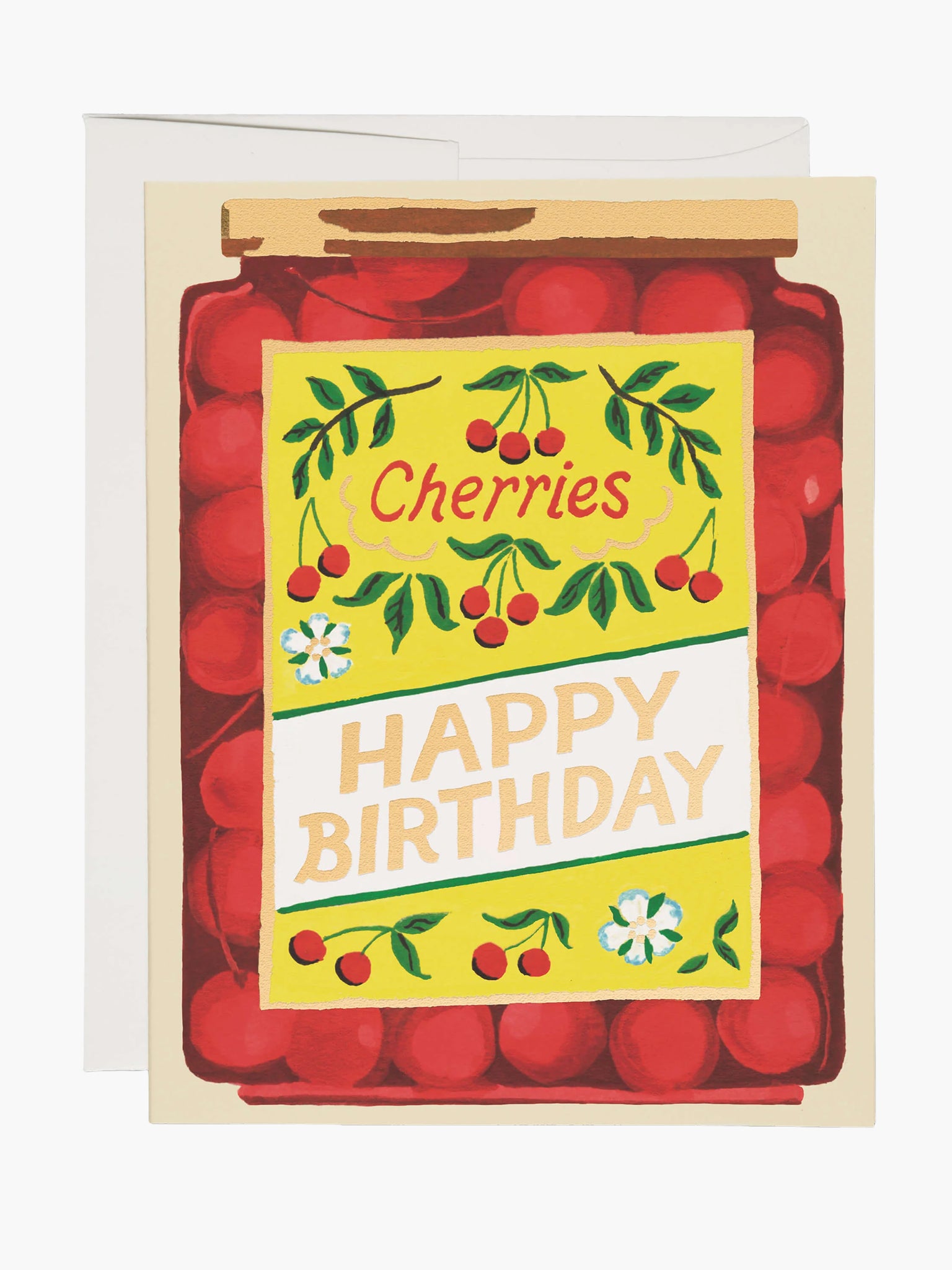 Jar of Cherries Birthday Card