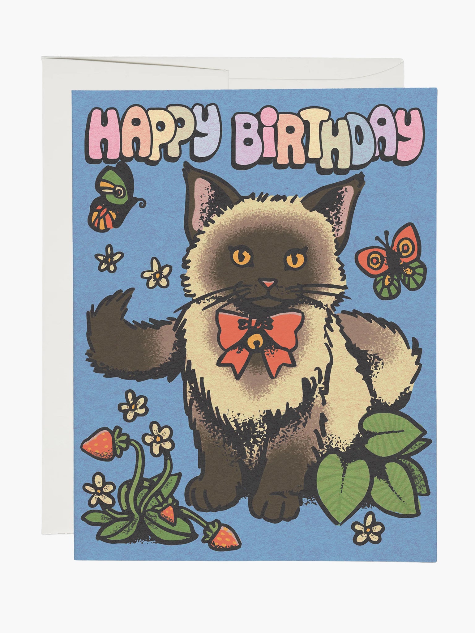 Siamese Cat Birthday Card
