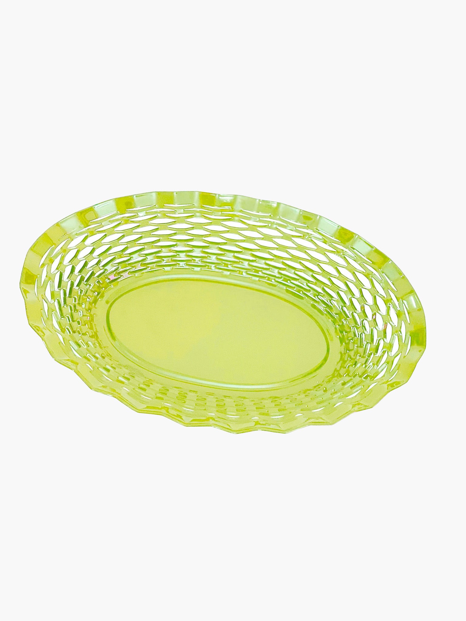 Stainless Steel Bread & Food Basket -  Apple Green