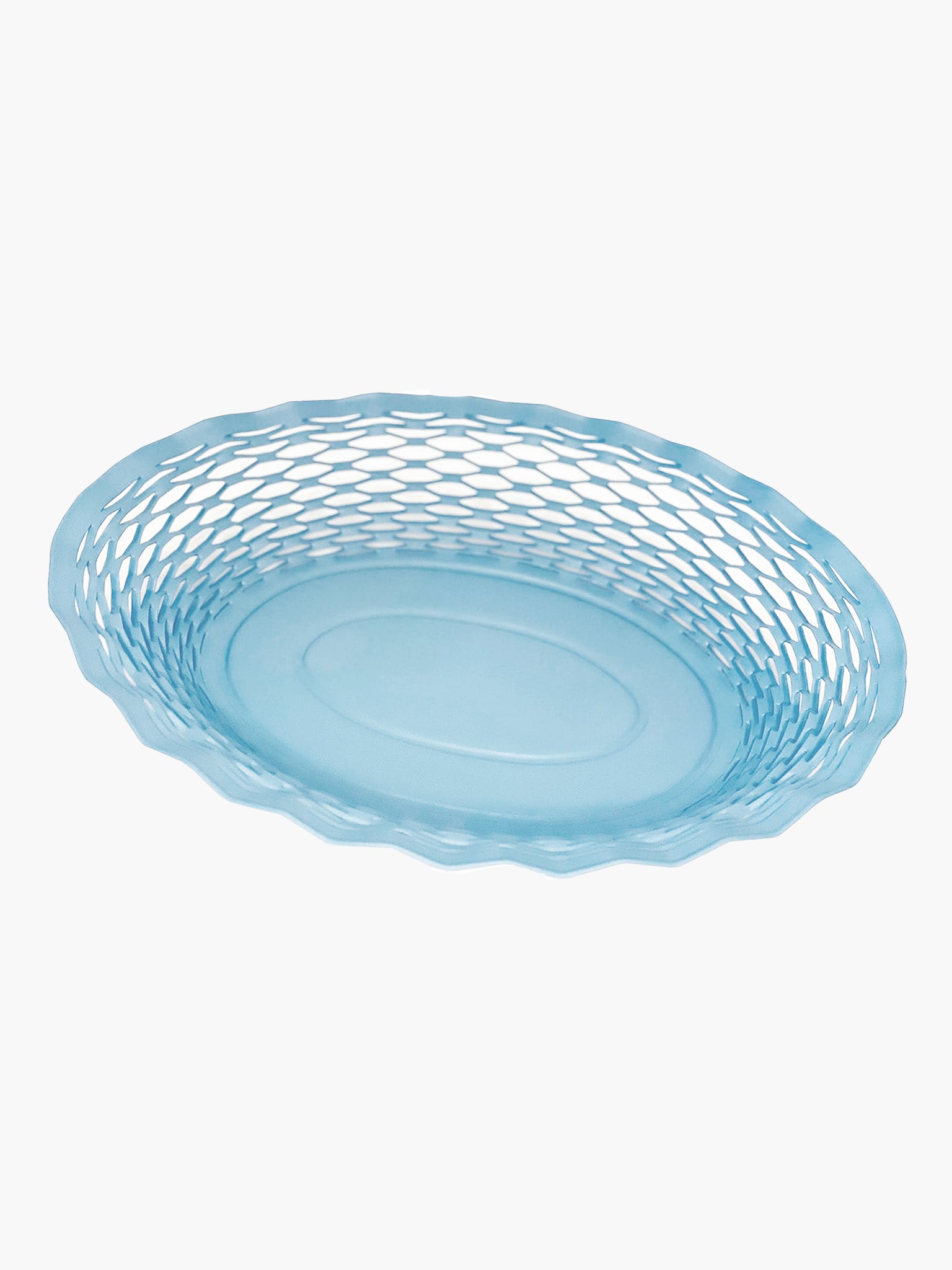 Stainless Steel Bread & Food Basket -  Pastel Blue