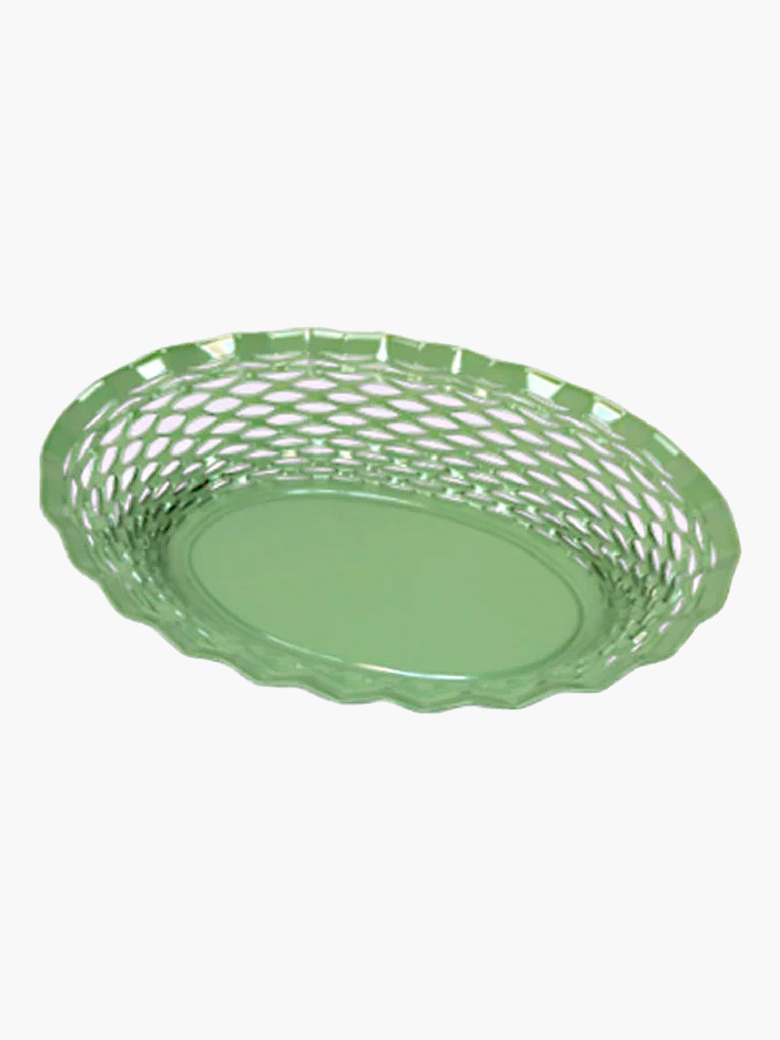 Stainless Steel Bread & Food Basket -  Pastel Green