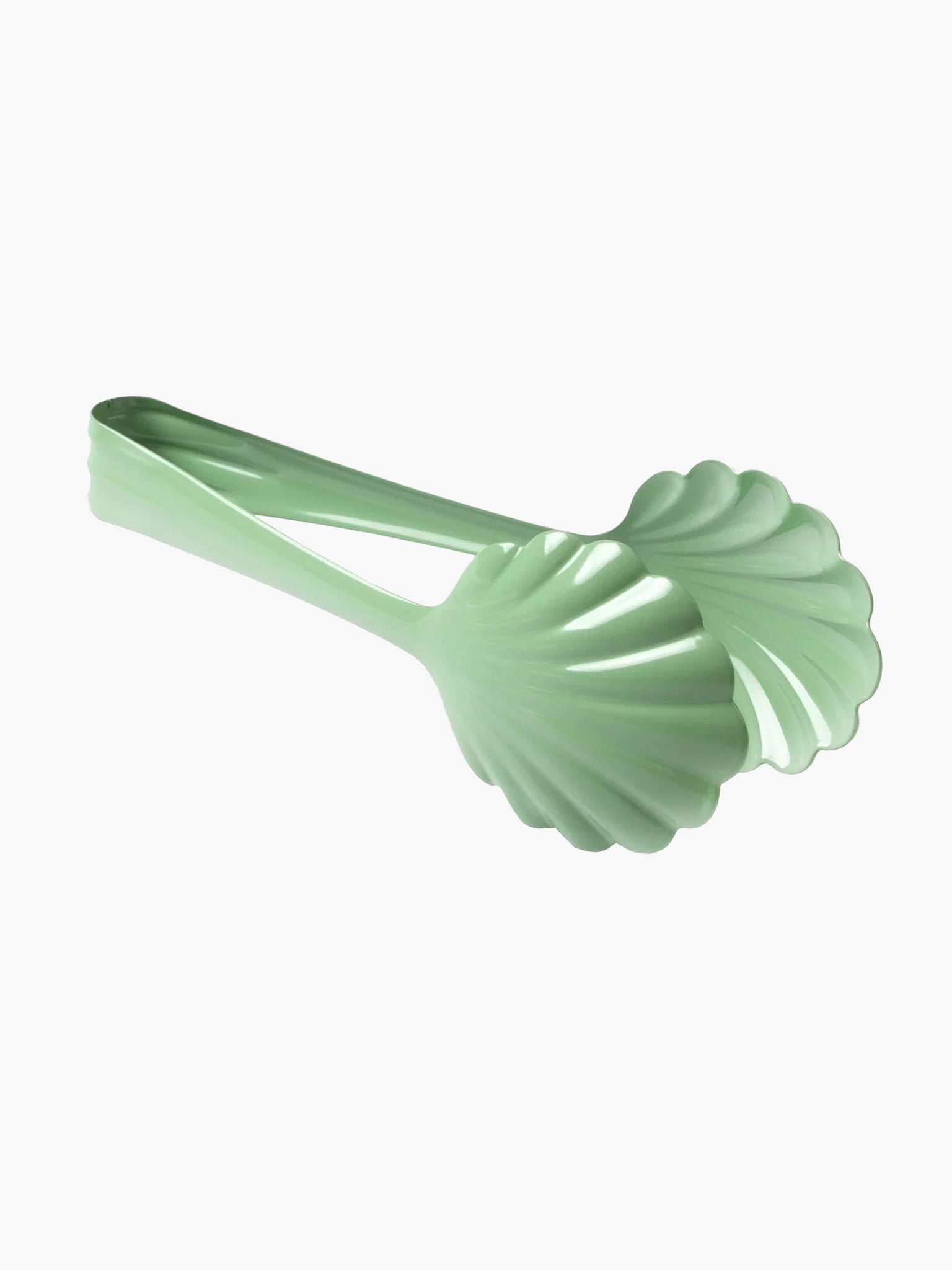 Scalloped Bakery Tongs -  Shiny Pastel Green
