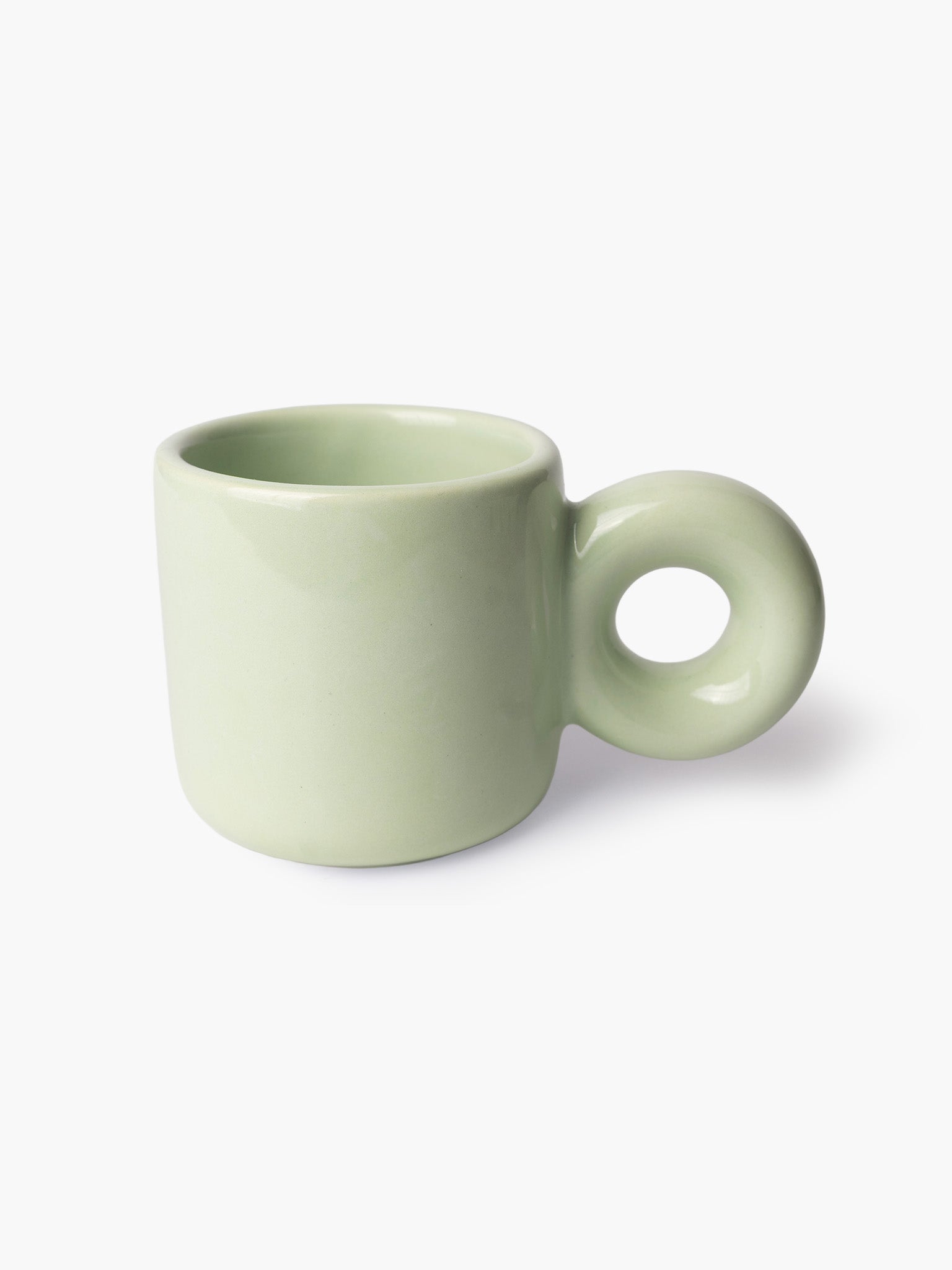 Donut Handle Mug - Neo Green