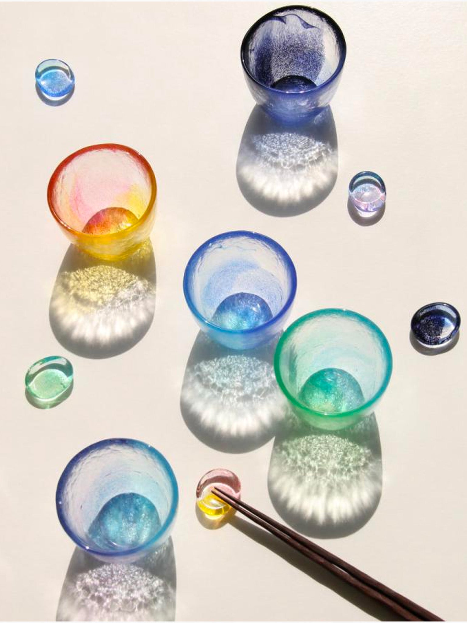 Colours of the Sky Sake Glasses