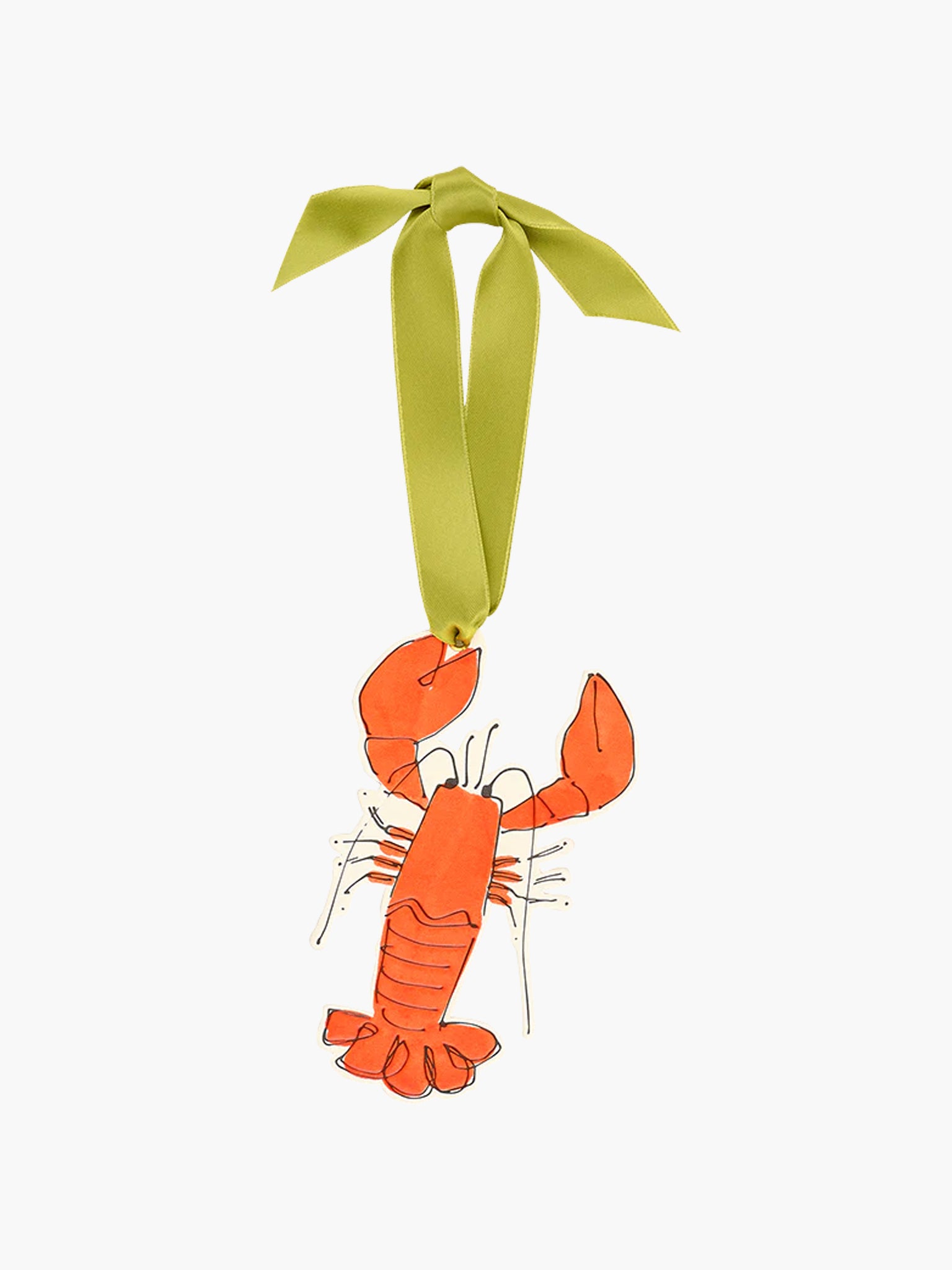 Ornamental Paper Gift Tag - Lobster