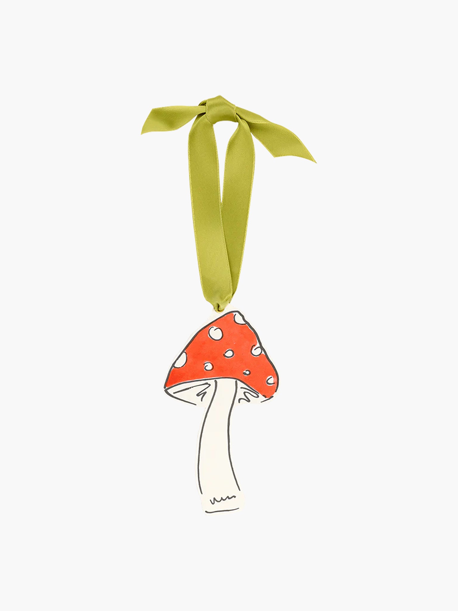 Ornamental Paper Gift Tag - Red Toadstool