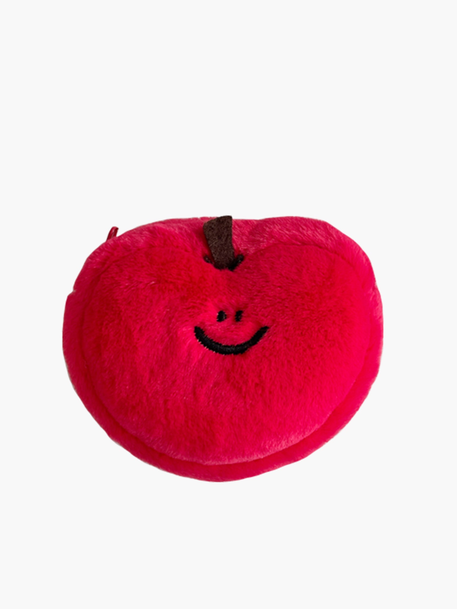 Fluffy Double Pouch Keyring - Apple