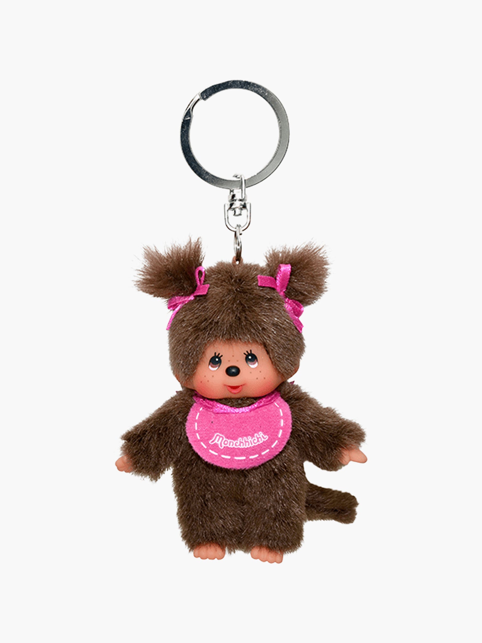 Classic Monchhichi Girl Keychain - Pink