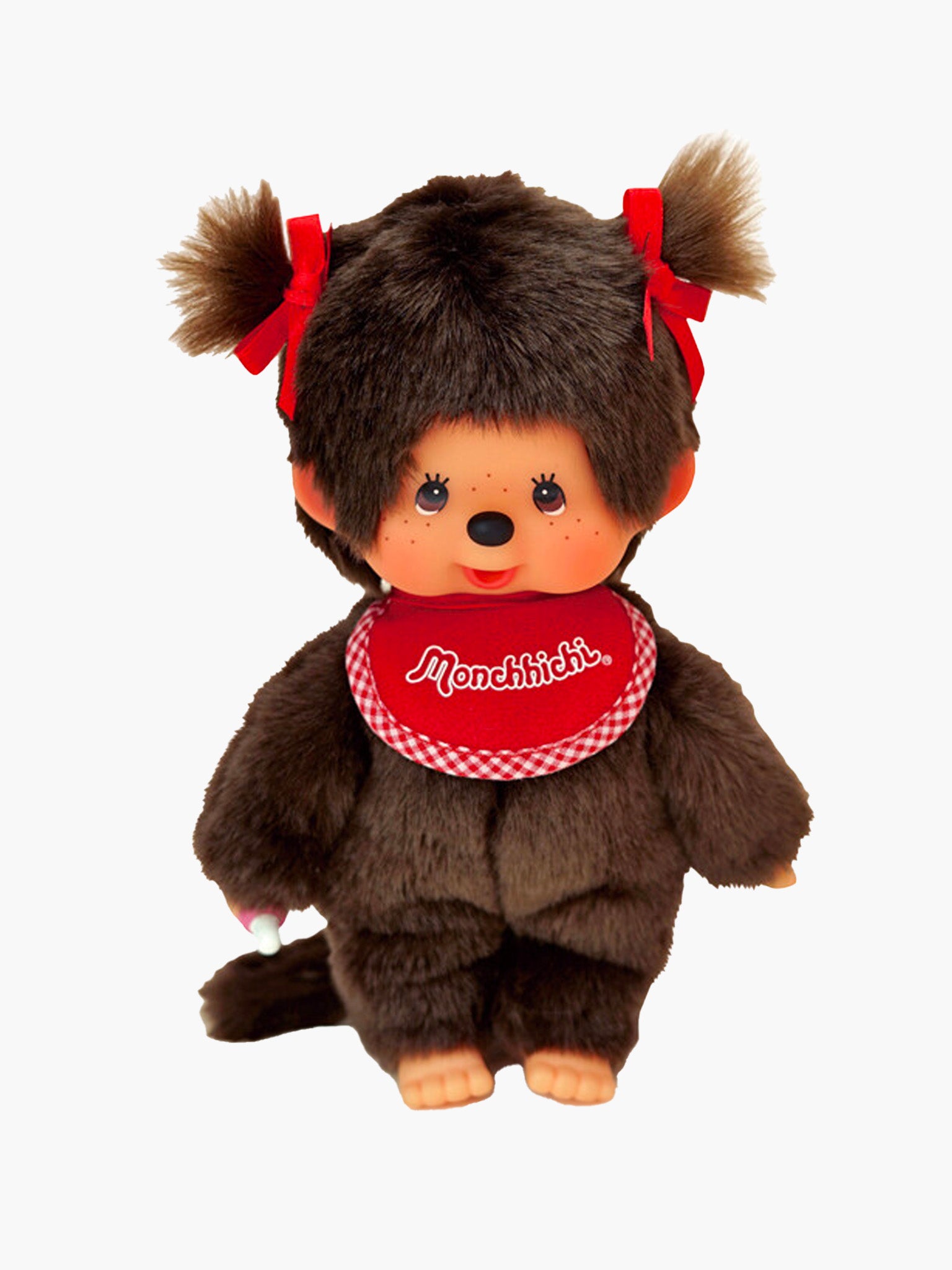 Monchhichi Girl - Brown Pigtails