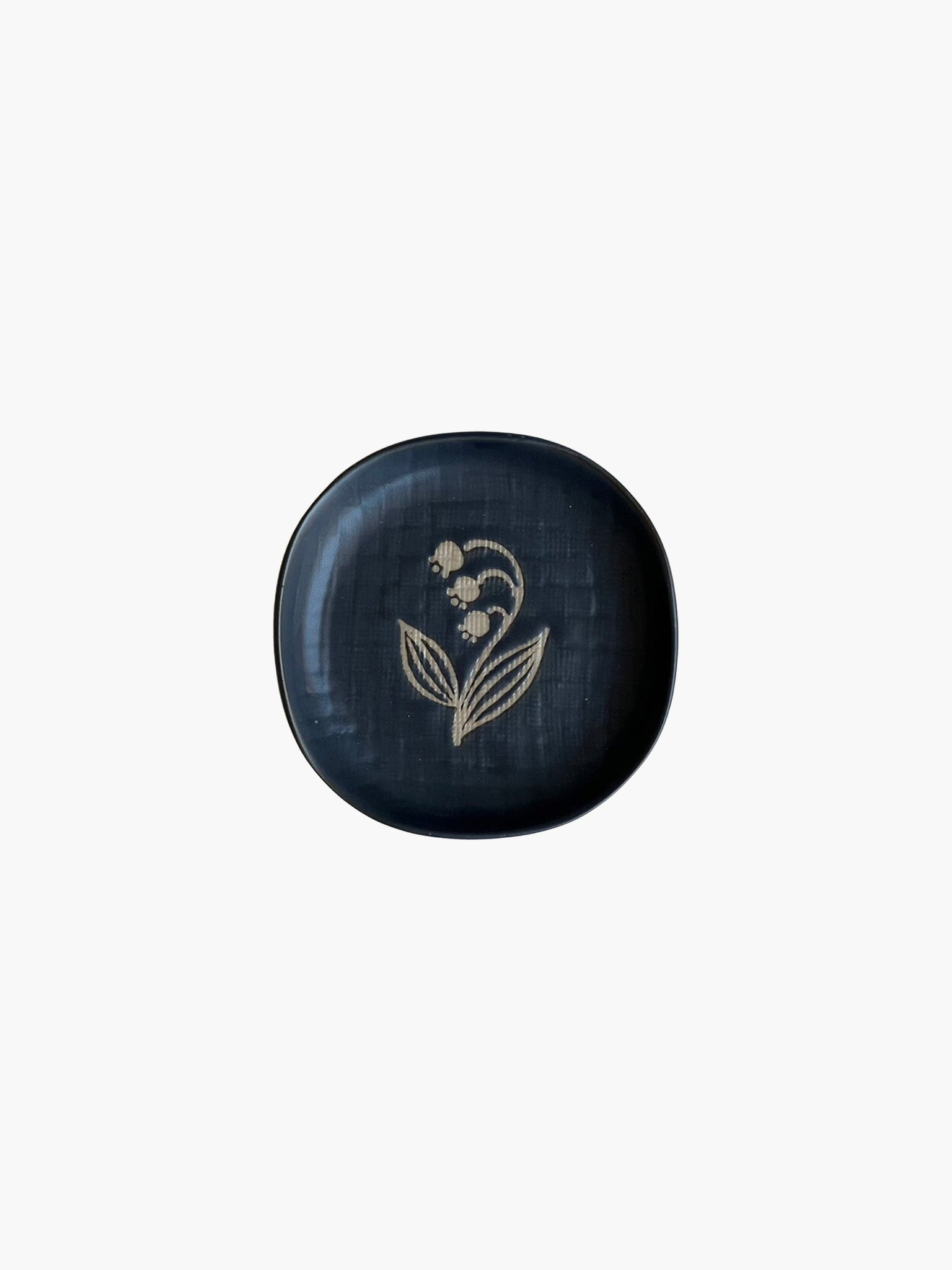 Toritoha Small Flower Dish - Navy (11cm)