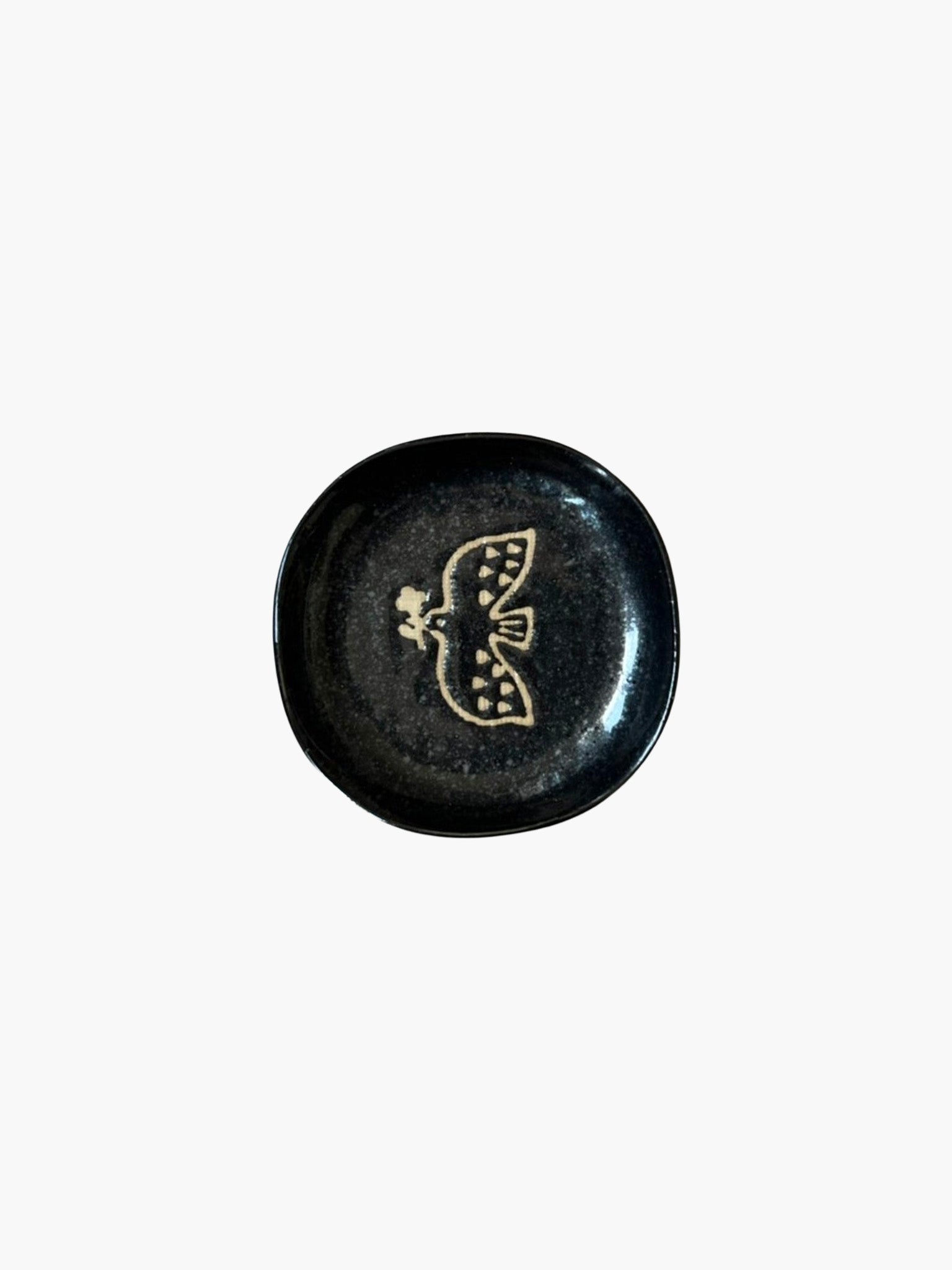 Toritoha Small Bird Dish - Black (11cm)