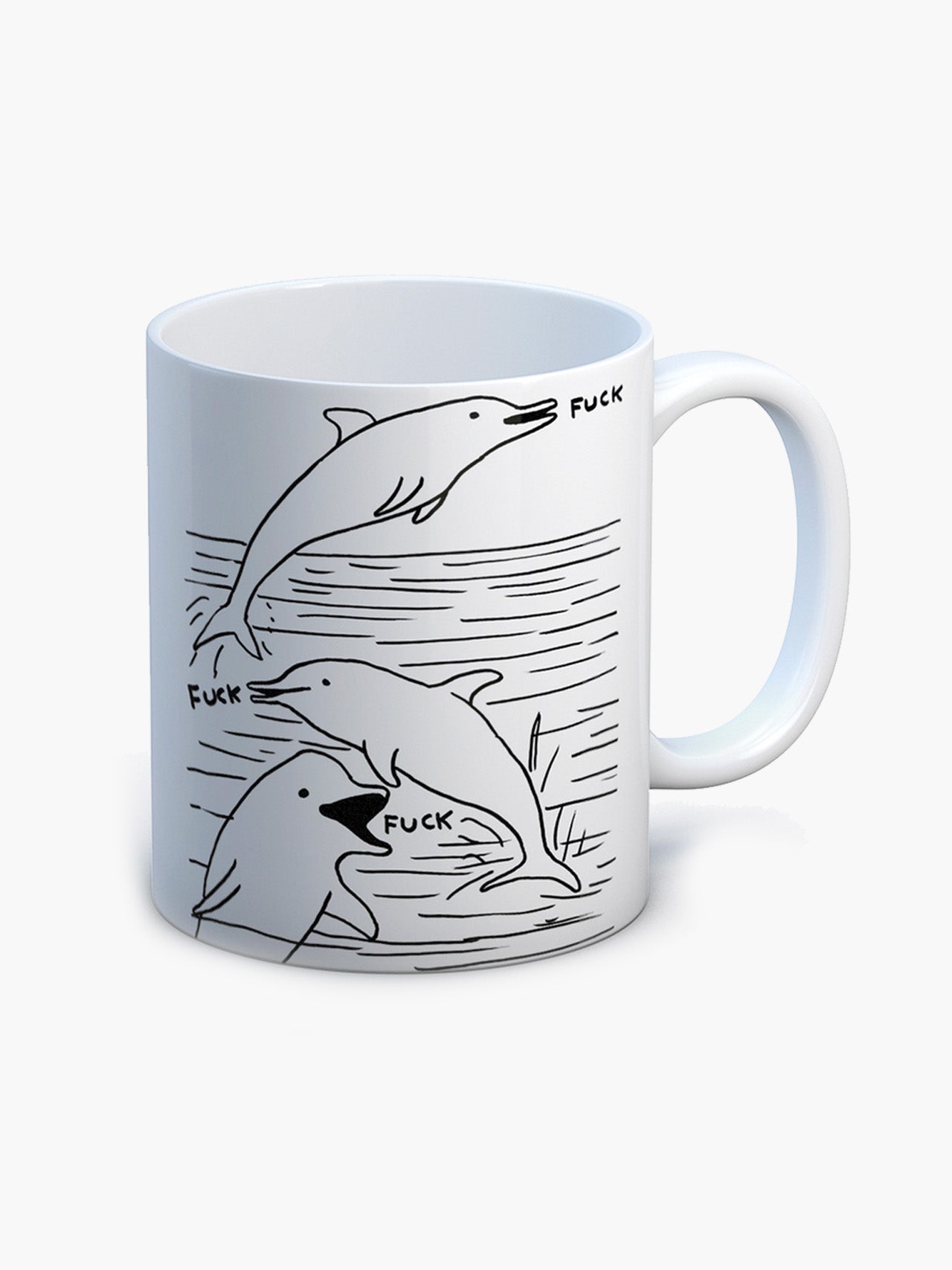 Dolphin F Mug x David Shrigley