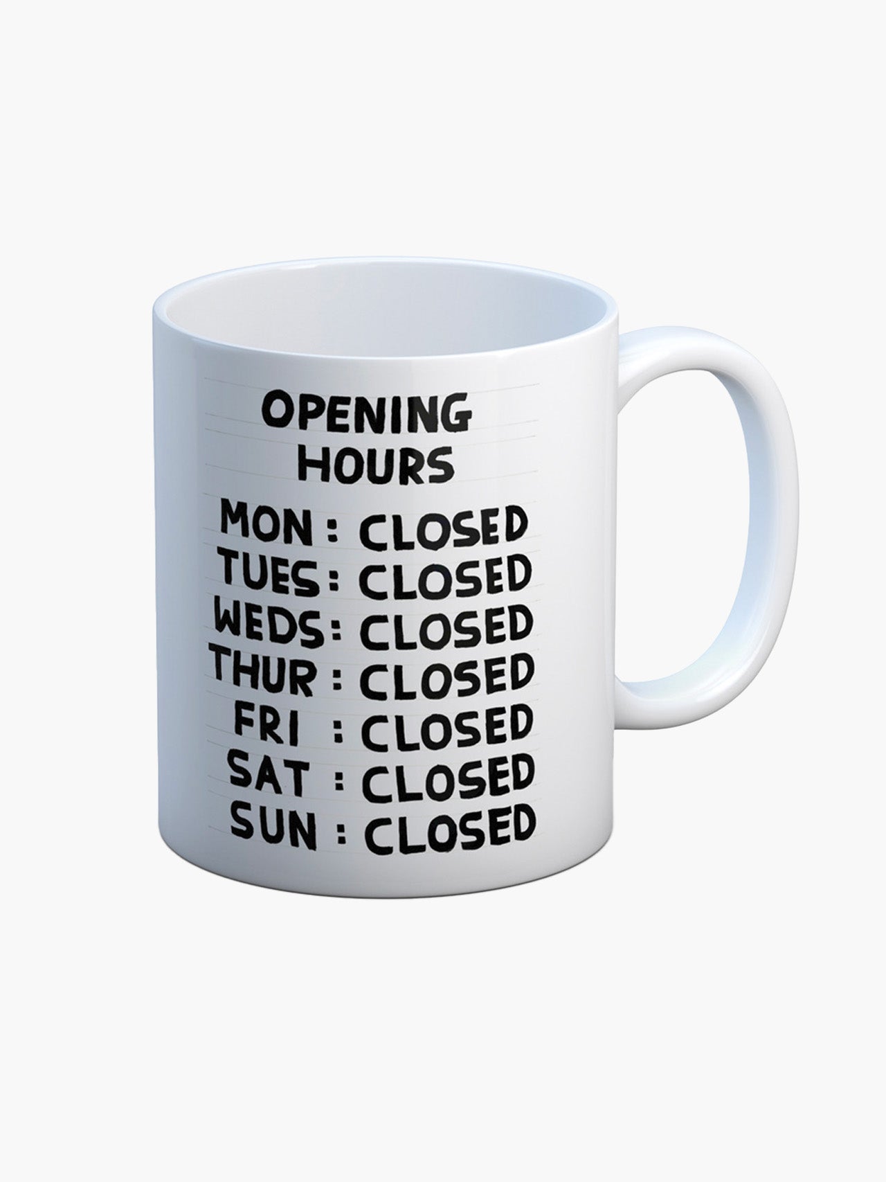 Opening Hours Mug x David Shrigley