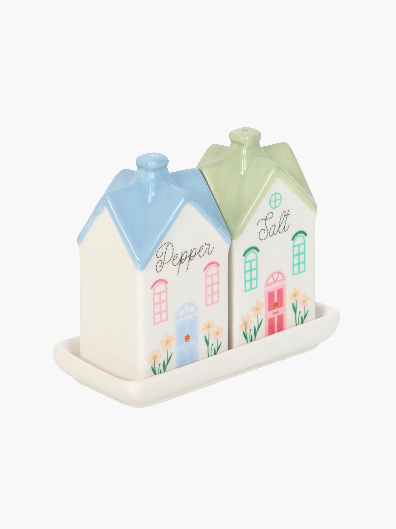 Pastel House Salt & Pepper Shaker Set