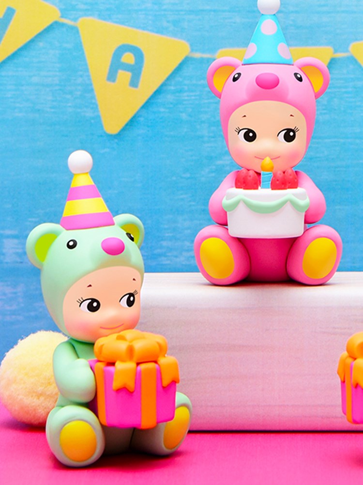 Figurine Sonny Angel – Birthday Bear (Vert) – Avec Sa Boîte