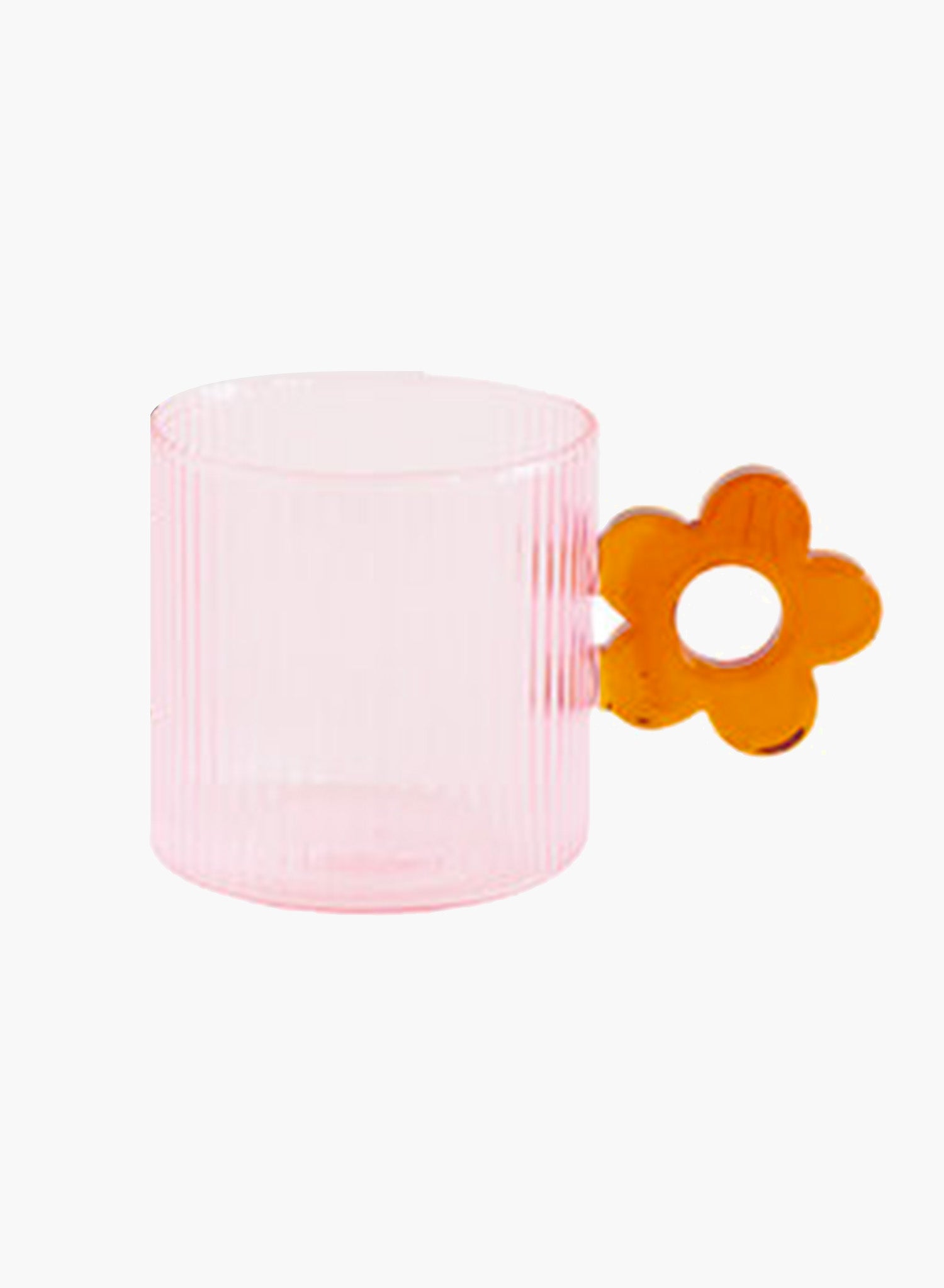 Daisy Glass Mug - Pink/Amber