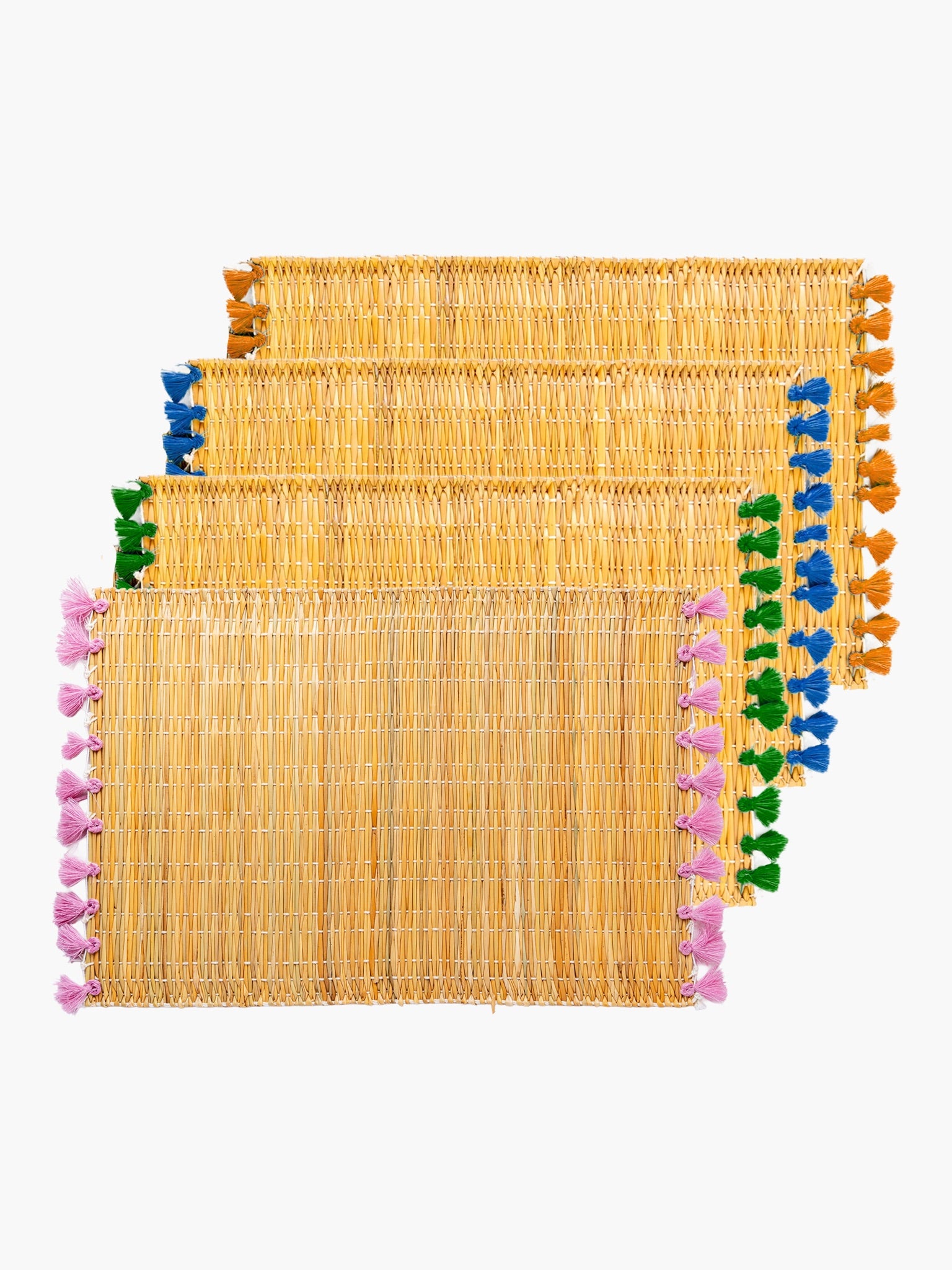 Handwoven Moroccan Placemats with Tassels