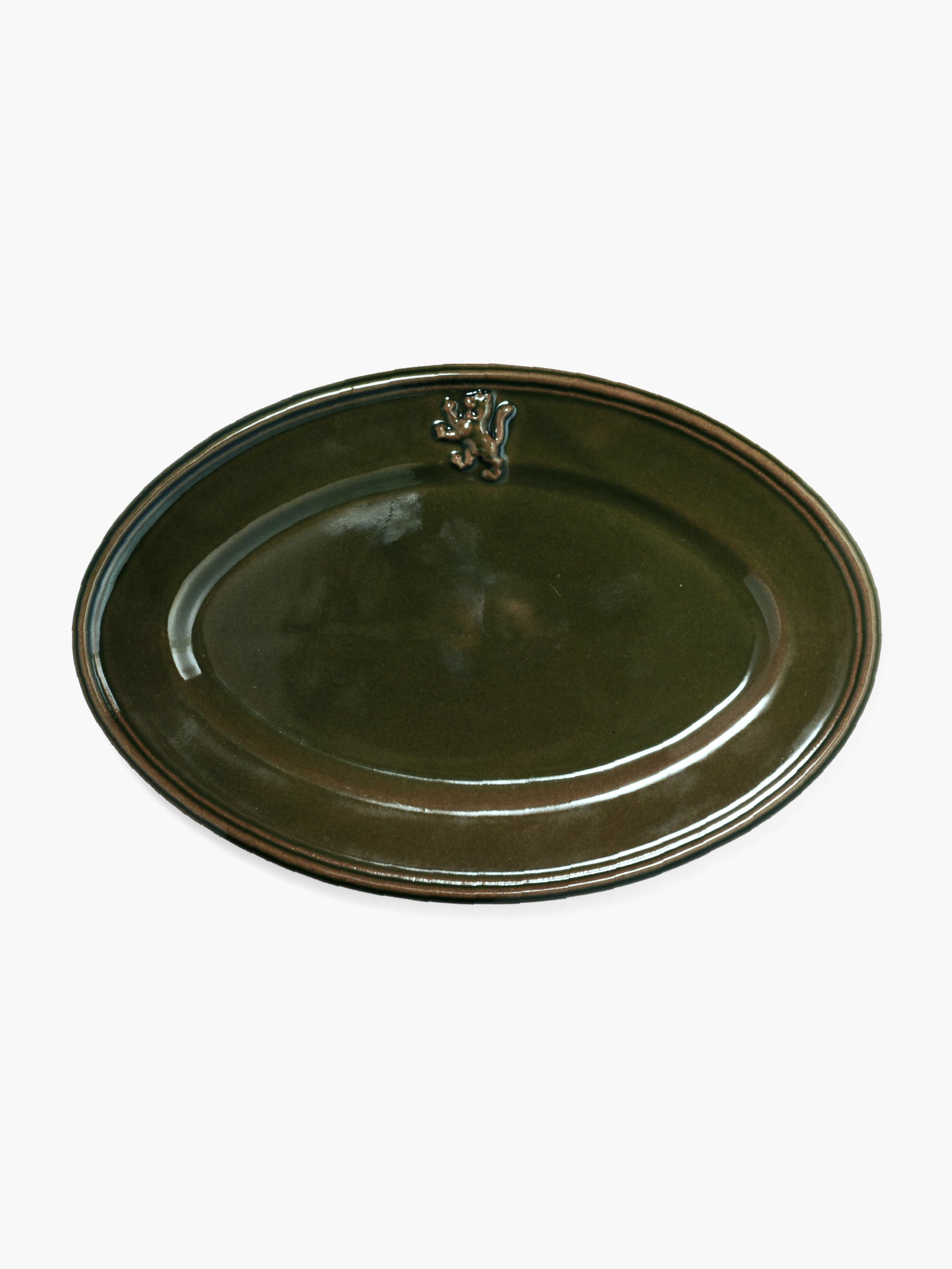 Malta 230 Oval Plate (23cm) - Olive