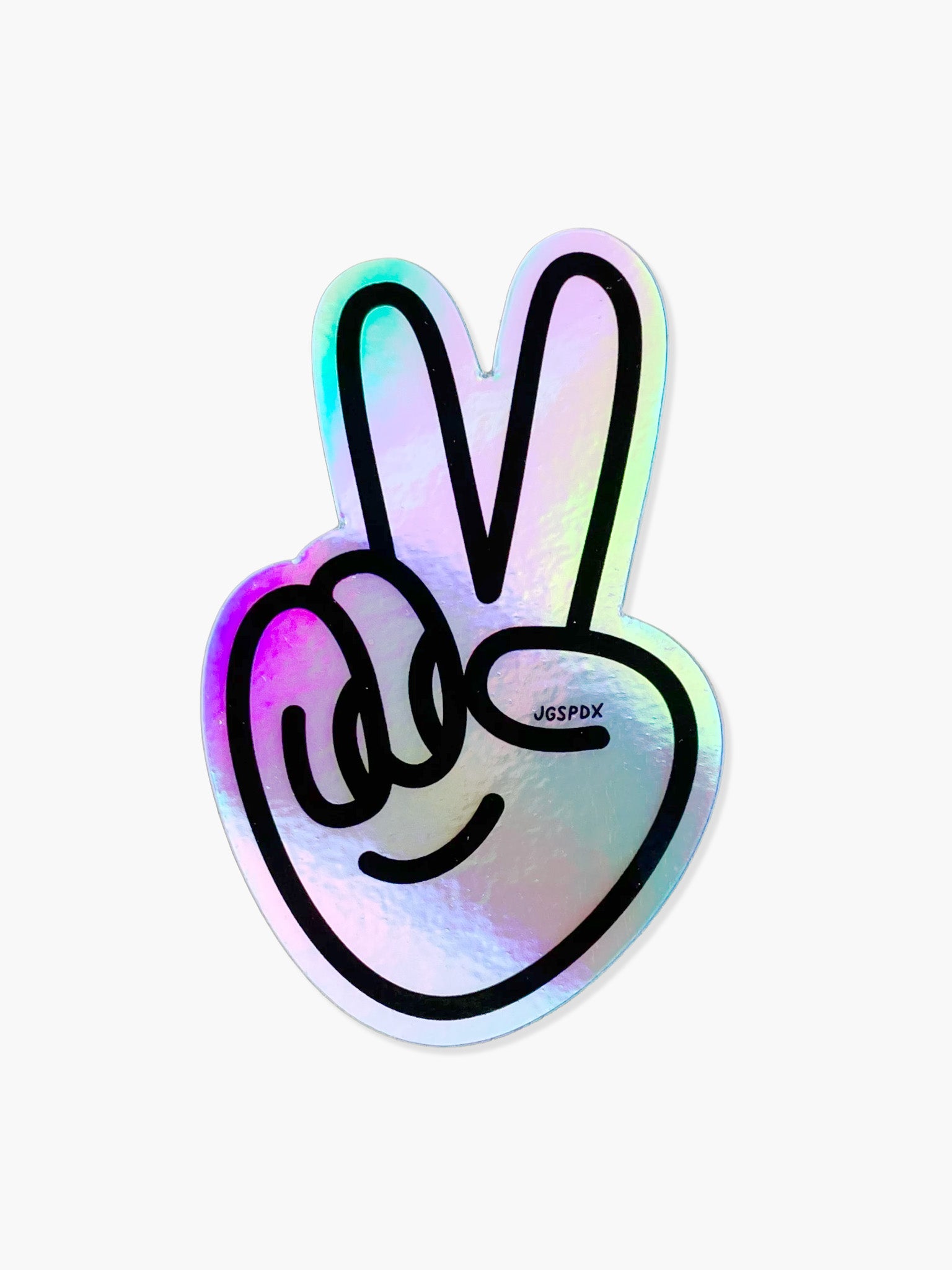 Holographic Peace Face Sticker
