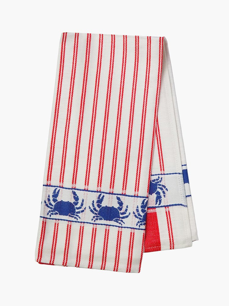 Linen & Cotton Tea Towel - Crab
