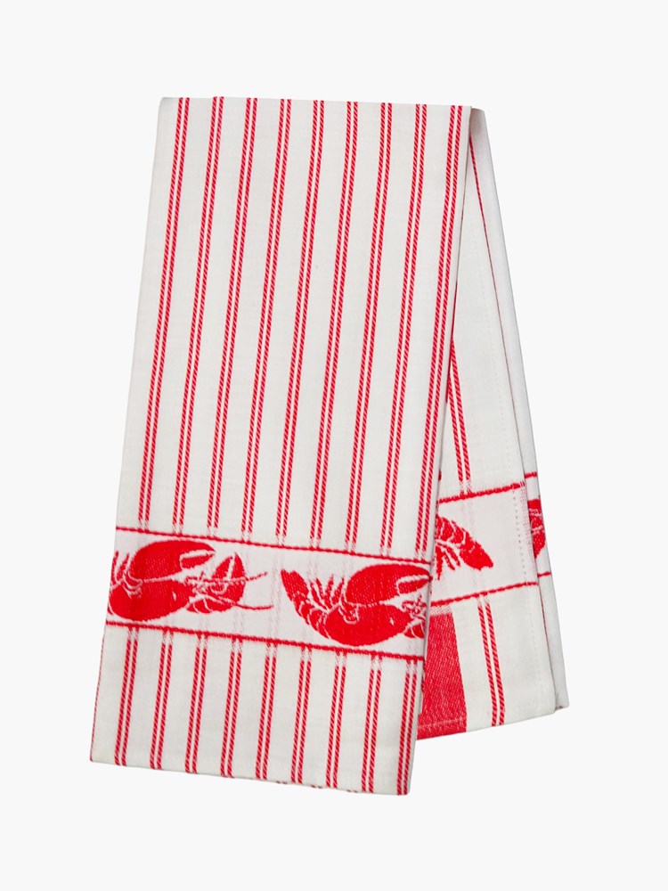 Linen & Cotton Tea Towel - Lobster