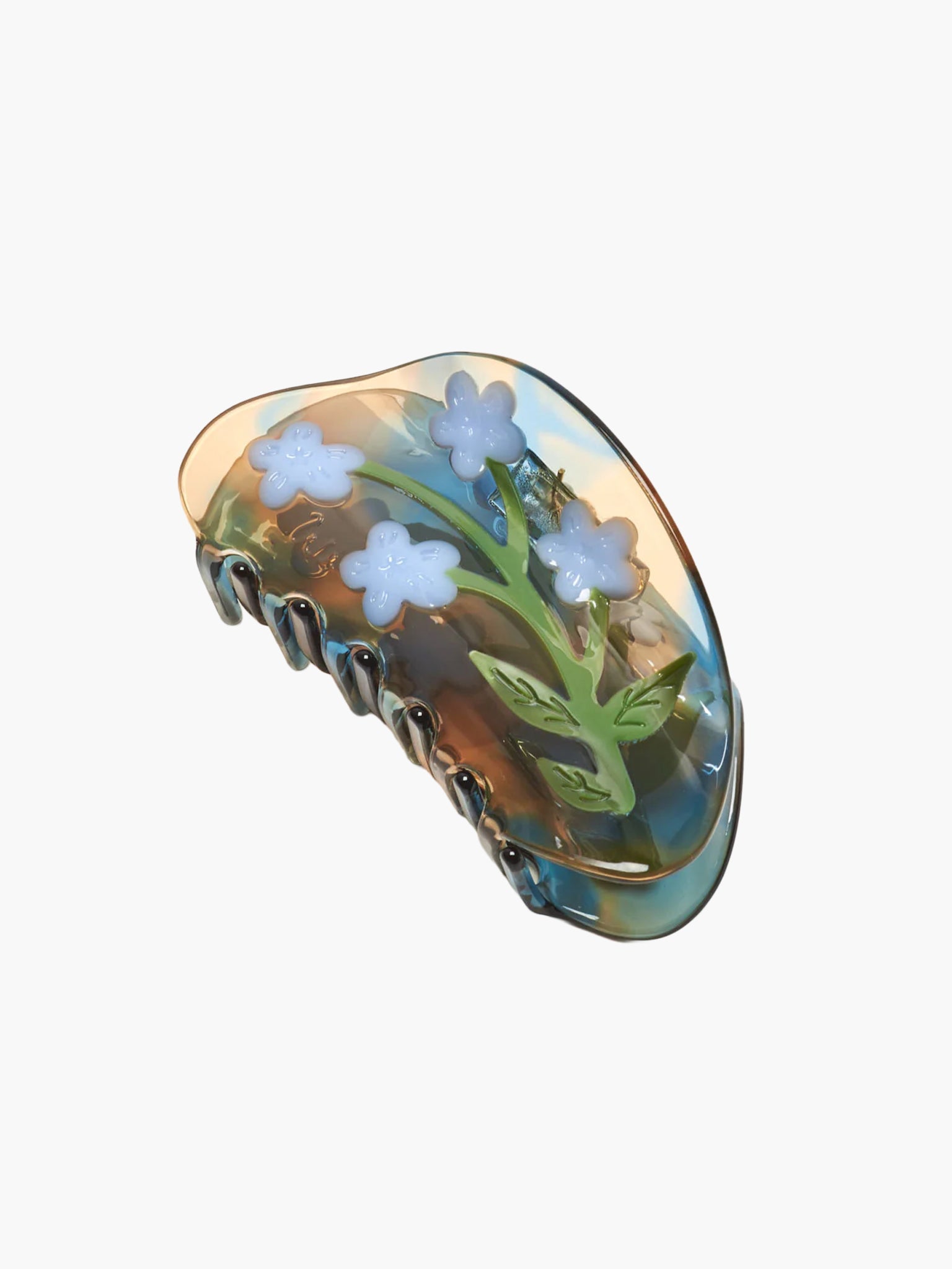 Forget-Me-Not Light Blue Flower Acetate Hair Claw