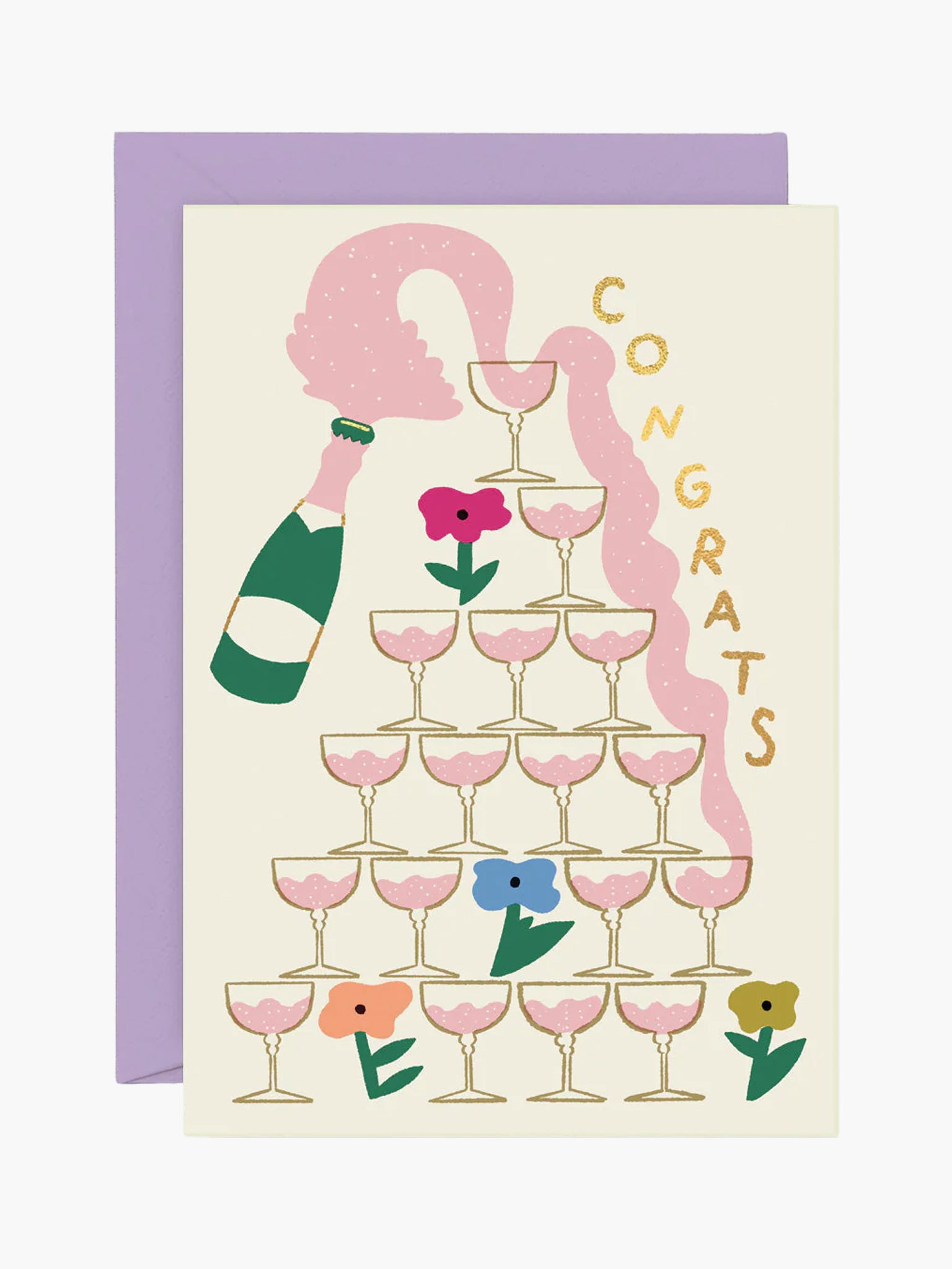 Congrats Champagne Card x Rozalina Burkova