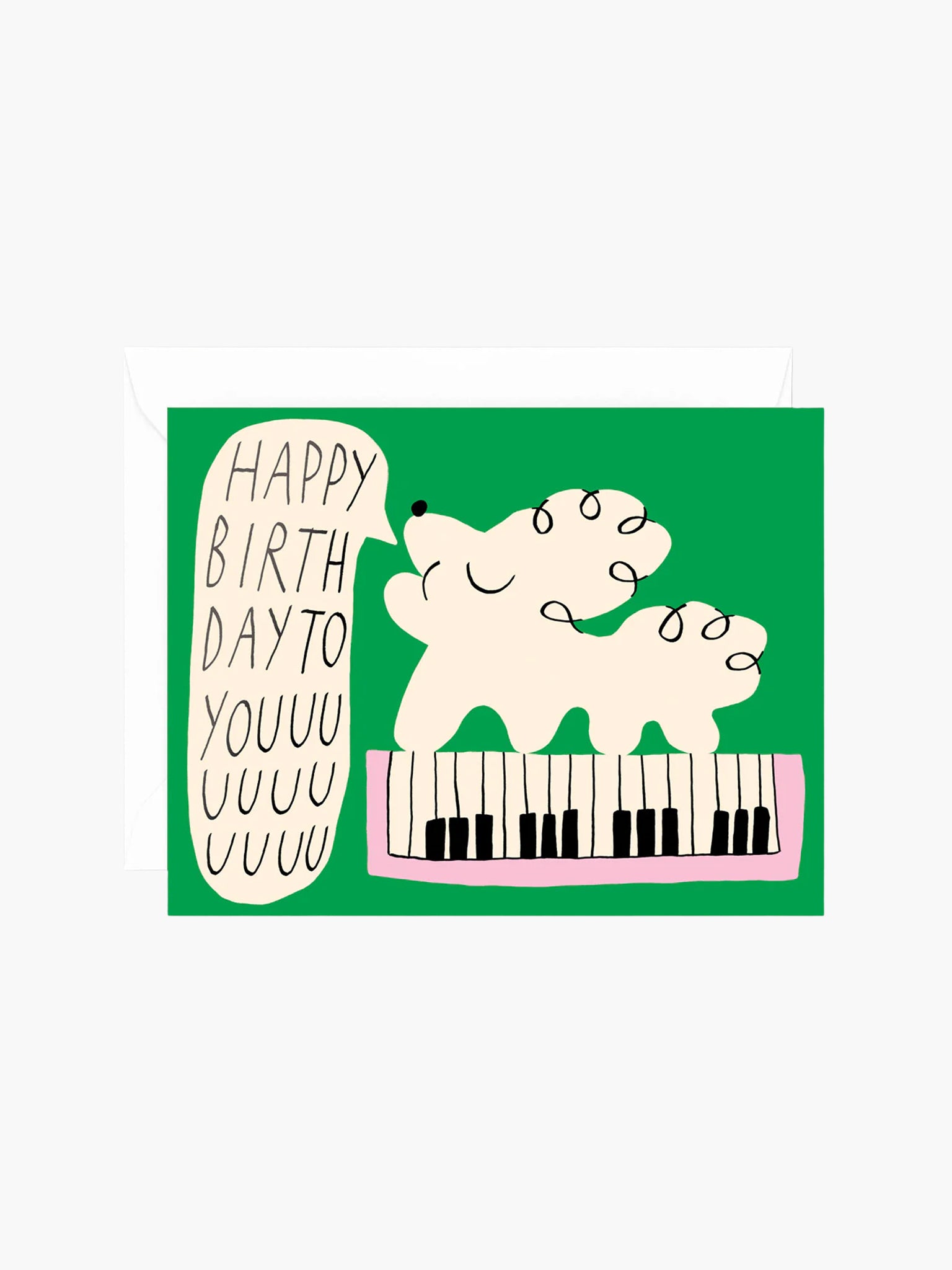 Happy Birthday Dog & Keyboard Card x Odile Ferraille
