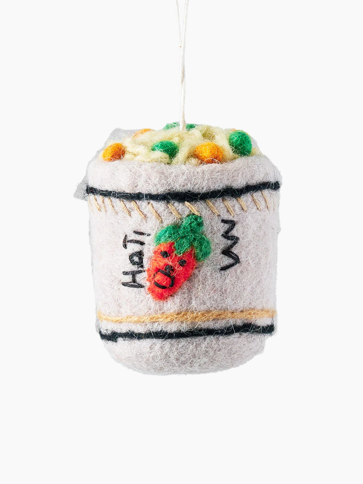 Handmade Felt Ornament - Noodles