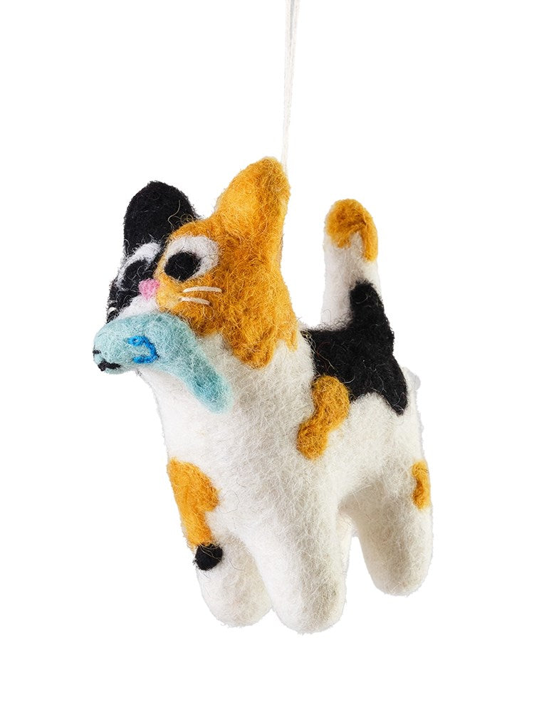 Handmade Felt Ornament - Dwight (Calico)