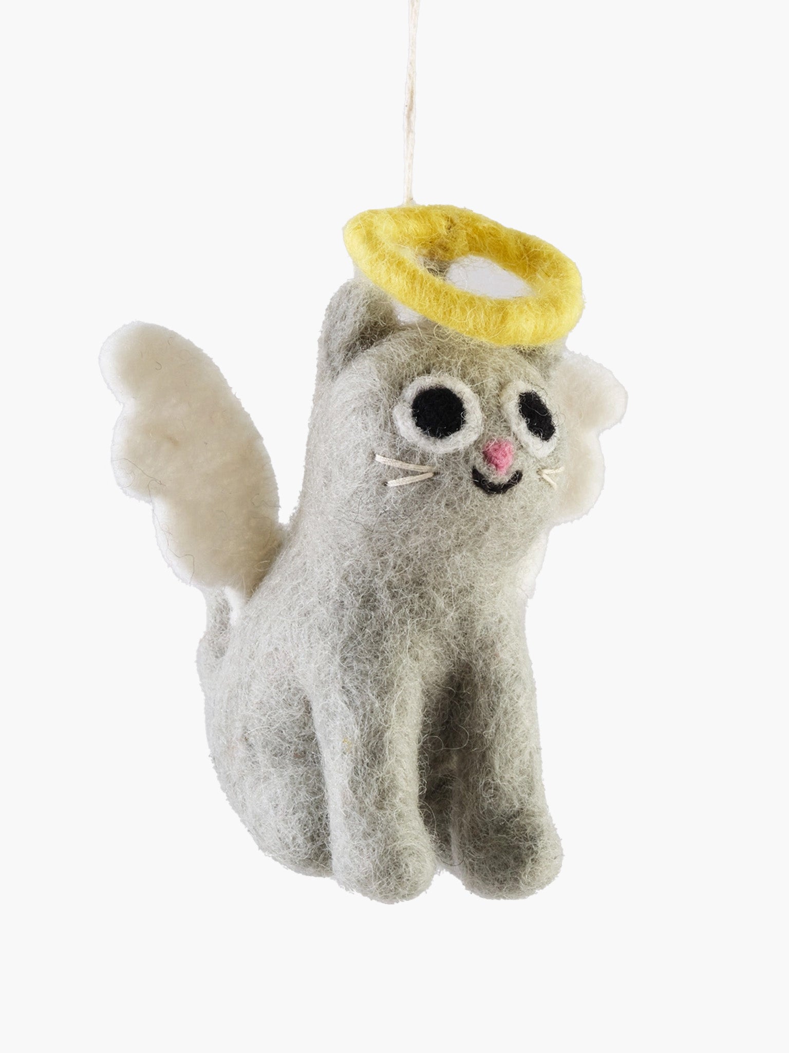 Handmade Felt Ornament - Gabby (Angel Cat)
