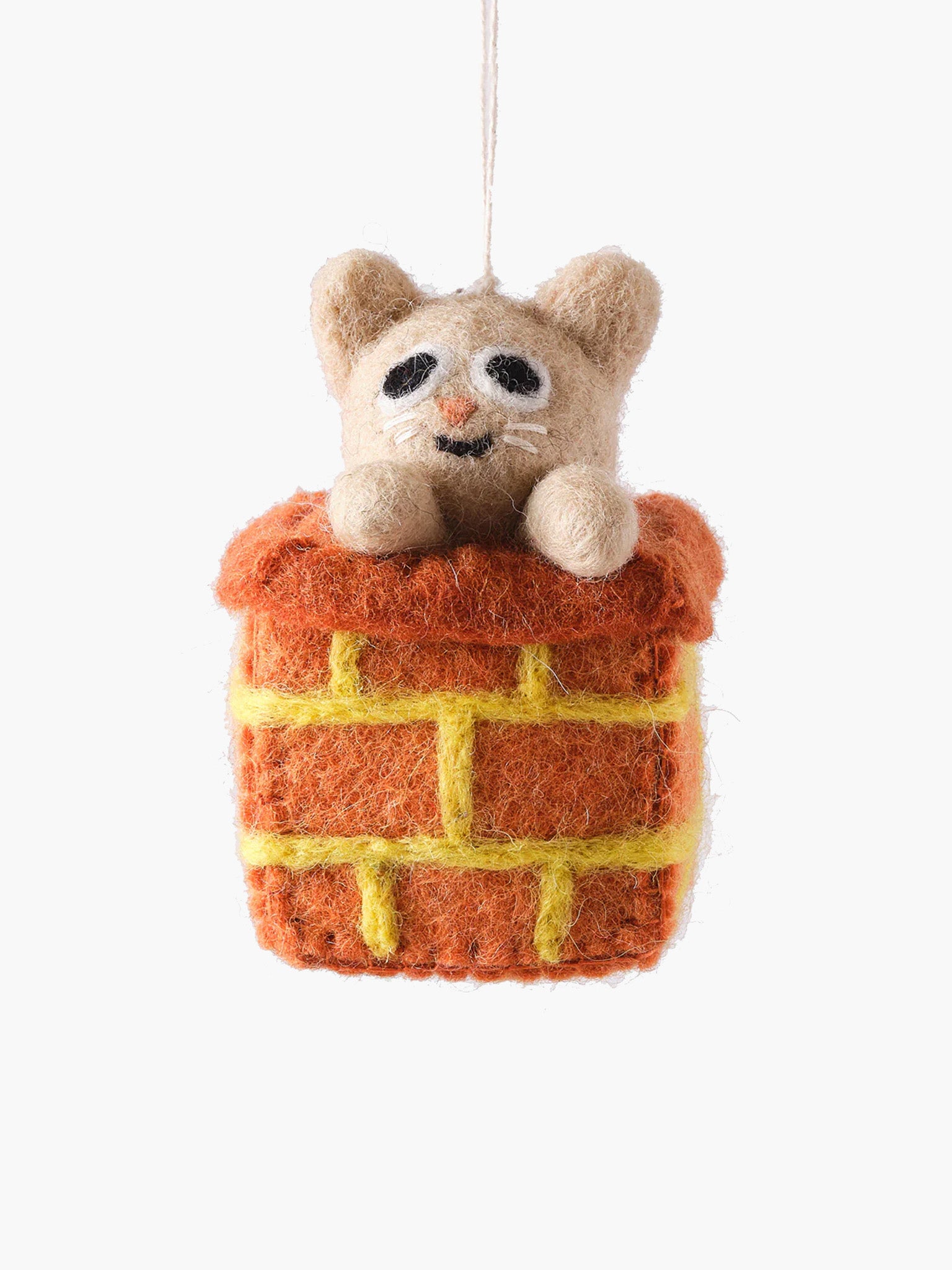 Handmade Felt Ornament - Simbi (Chimney Cat)