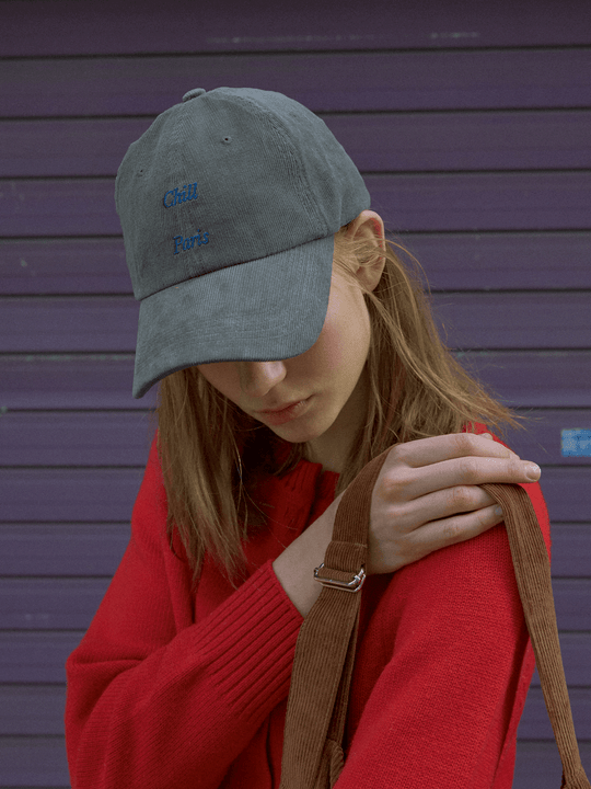 Easy-Peasy Corduroy Baseball Cap - Grey