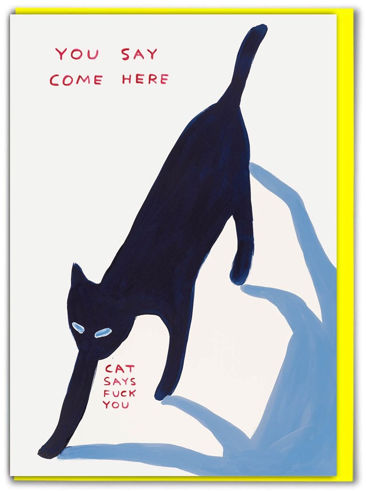 Cat Says Fuck You Card x David Shrigley