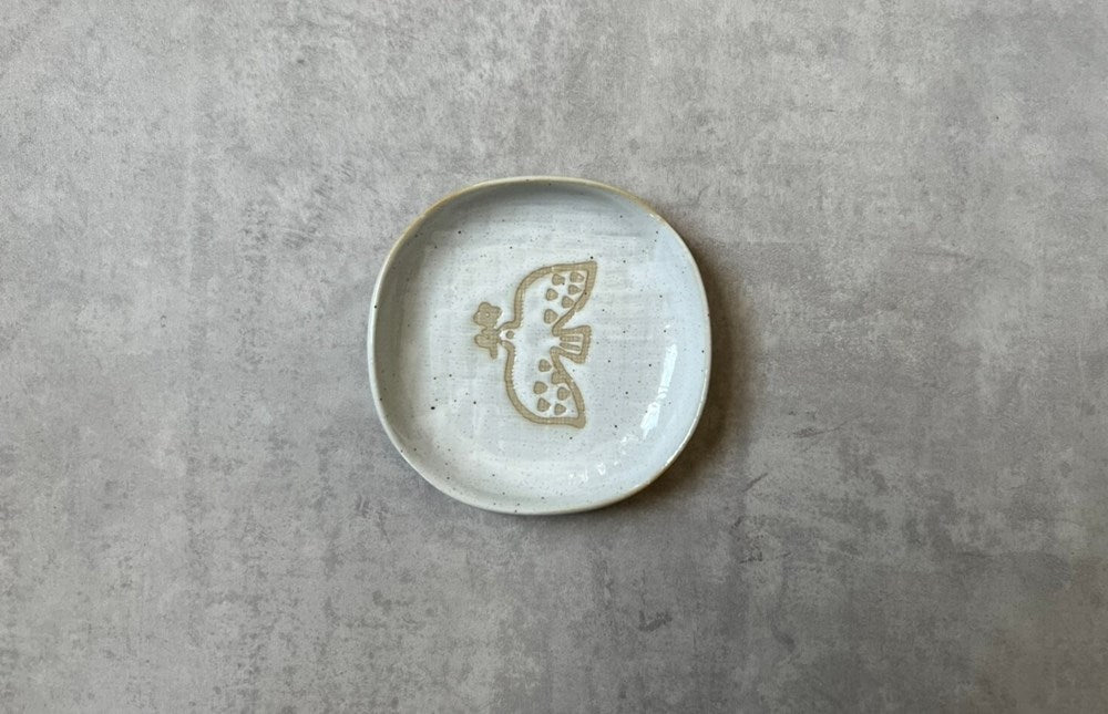 Toritoha Small Bird Dish - White (11cm)
