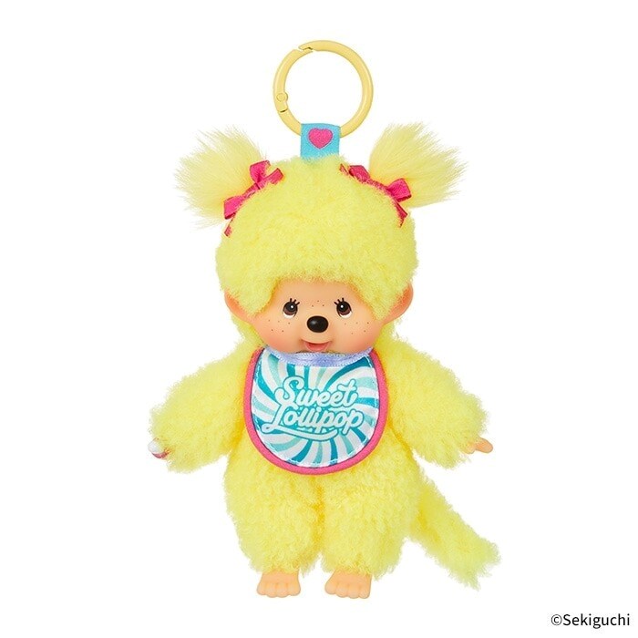 Monchhichi Sweet Lollipop Keyring - Yellow