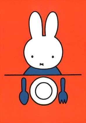 Miffy Postcard - Miffy & Tableware