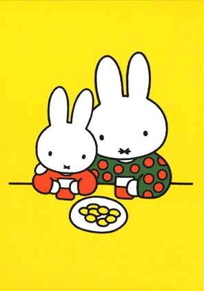Miffy Postcard - Miffy & Papa