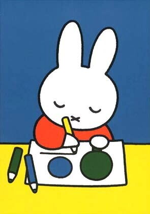 Miffy Postcard - Drawing