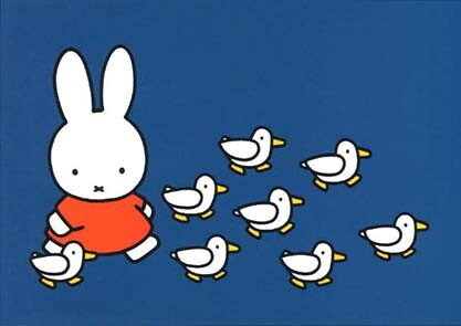 Miffy Postcard - Miffy & Ducks
