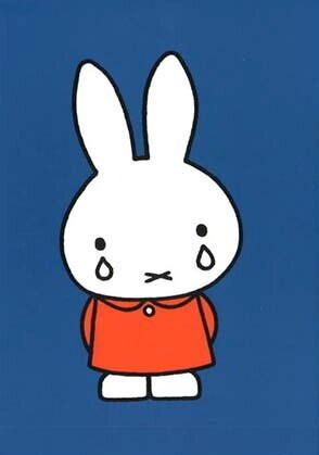 Miffy Postcard - Crying Miffy