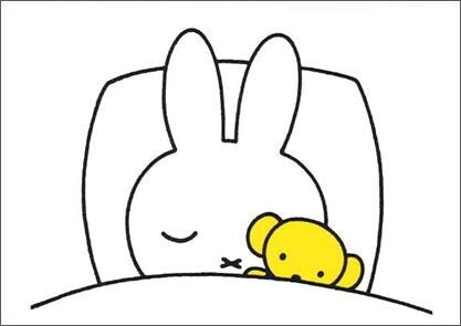 Miffy Postcard - Sleeping Miffy