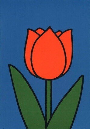 Miffy Postcard - Red Tulip