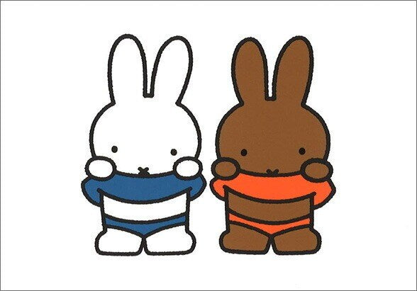 Miffy Postcard - Miffy & Melanie Dressing