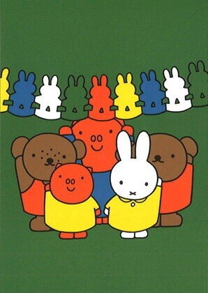 Miffy Postcard - Miffy & Friends