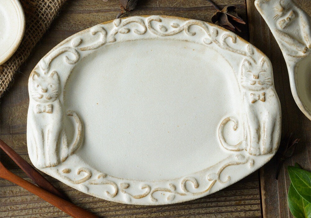 Cat Duo Kinari Plate (20cm)