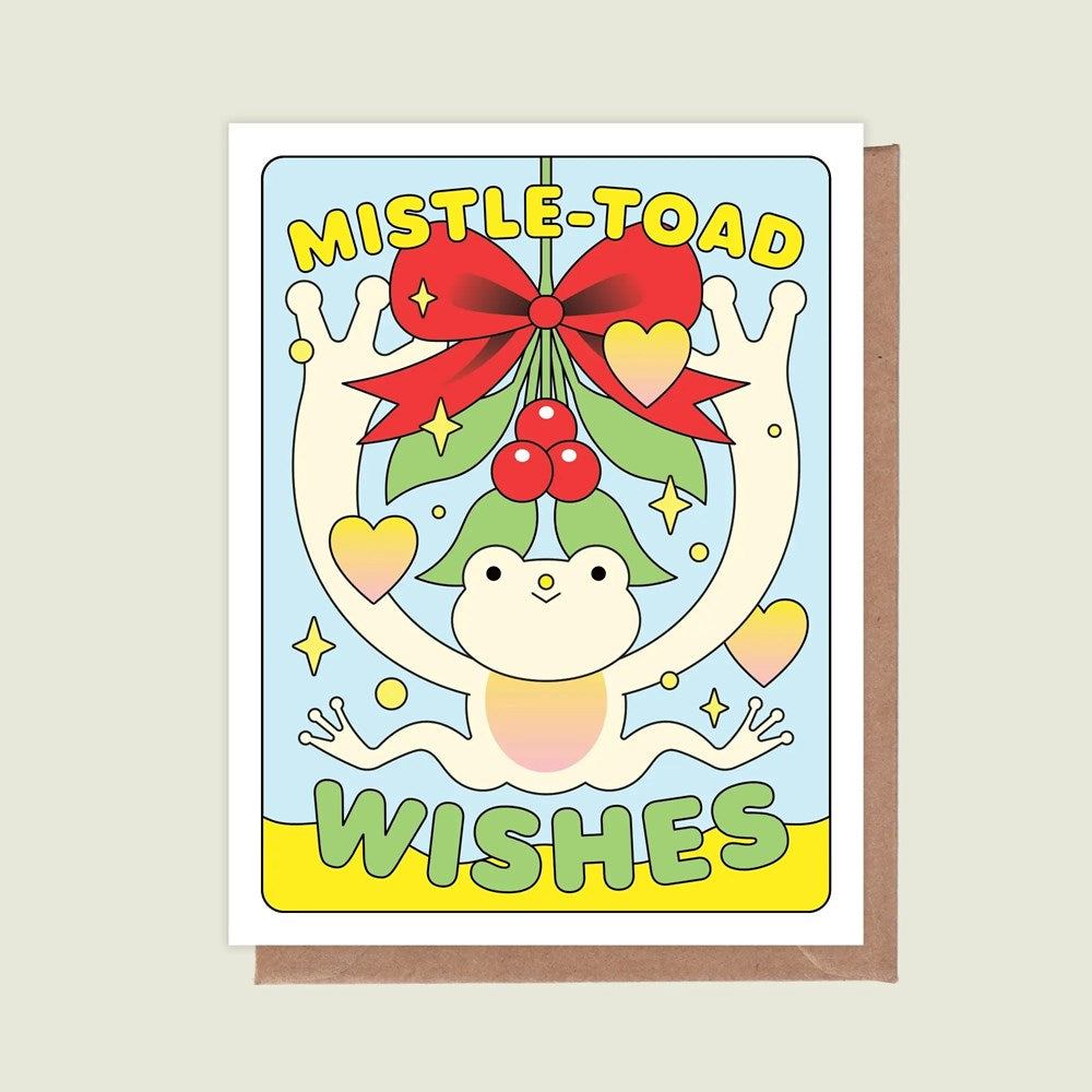 Mistle-Toad Wishes Christmas Card