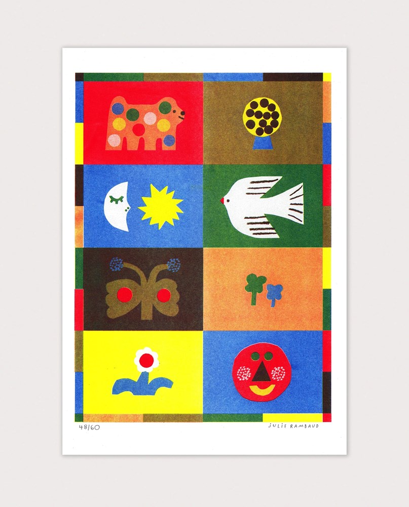 Play by Julie Rambaud - Risograph Print (A3) (Limited Edition)  COPY
