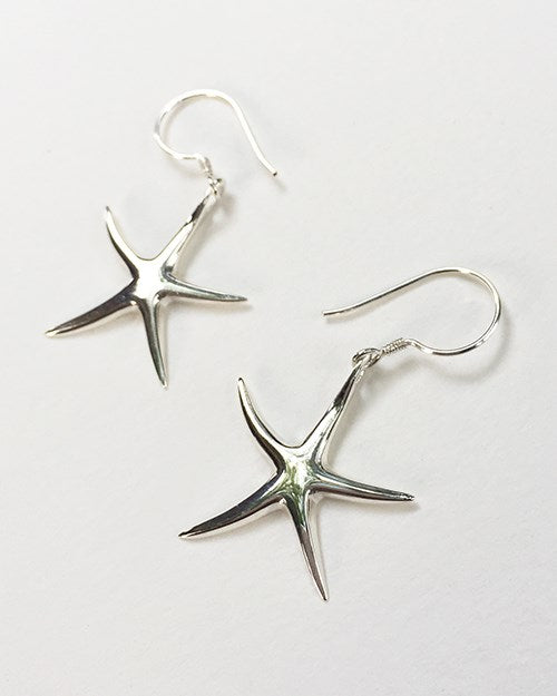 Starfish Earrings - Silver